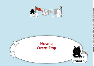 Jazz the Dog & Friend Washing Day Large Dl 2 Insert