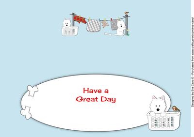 Jazz the Dog & Friend Washing Day Large Dl 3 Insert