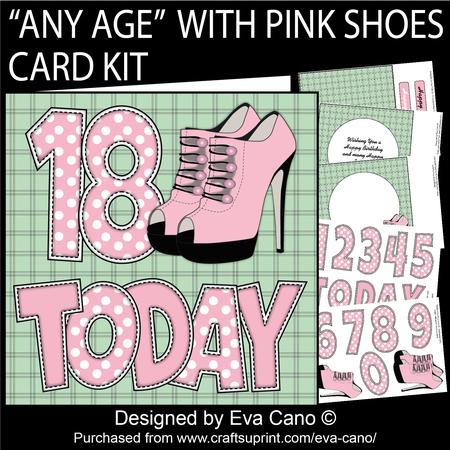 'any Age' with Pink Shoes Card Kit