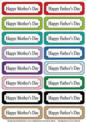 Happy Mothers Day & Fathers Day Tags 2