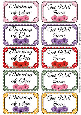 Thinking of You & Get Well Soon Tags