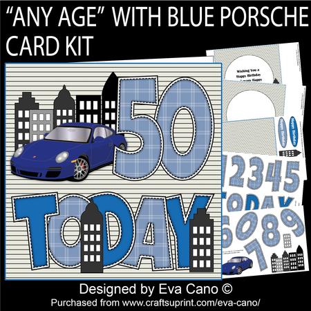 'any Age' with Blue Porsche Card Kit