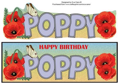 Poppies & Butterfly Poppy Large Dl