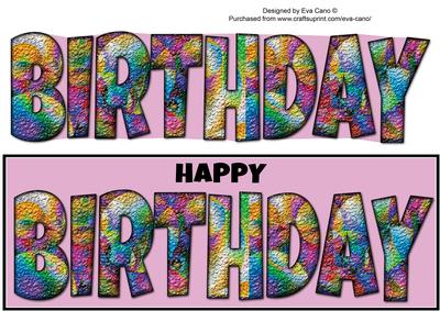 3D Paint Effect Birthday Large Dl 2