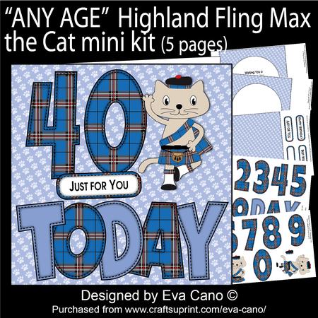 'any Age' Highland Fling Max the Cat Mini Kit