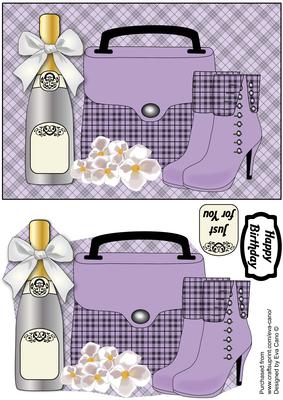 Handbag, Boots, White Flowers & Bubbly