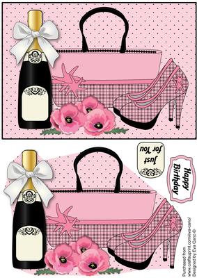 Handbag, Shoes, Pink Poppies & Bubbly