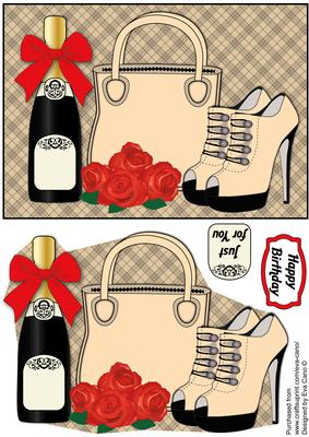 Handbag, Shoes, Roses & Bubbly