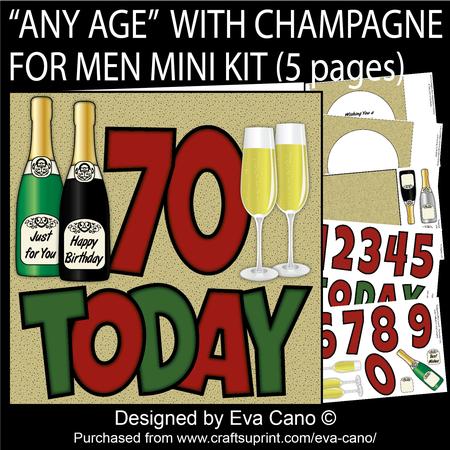 'any Age' with Champagne for Men Mini Kit