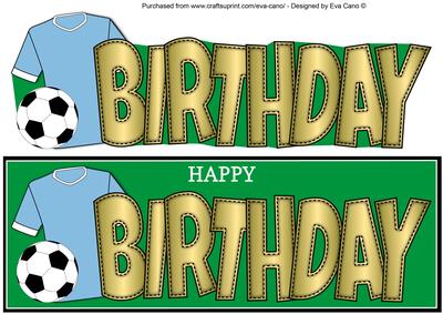 Sky Blue Football Top Birthday Large Dl