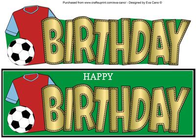Wine & Blue Football Top Birthday Large Dl