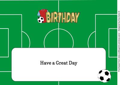 Wine & Blue Football Top Birthday Large Dl Insert