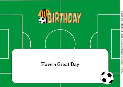 Black & Gold Stripes Football Top Birthday Large Dl Insert