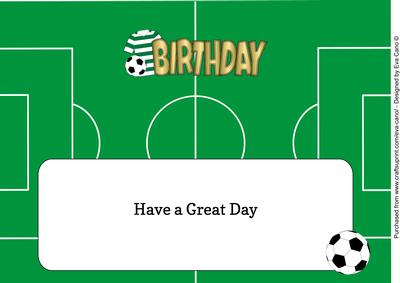 Green & White Hoops Football Top Birthday Large Dl Insert