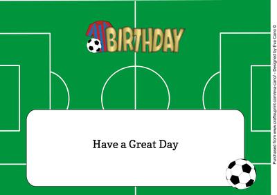 Wine & Blue Stripes Football Top Birthday Large Dl Insert