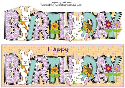 Bunny Rabbits Birthday Large Dl