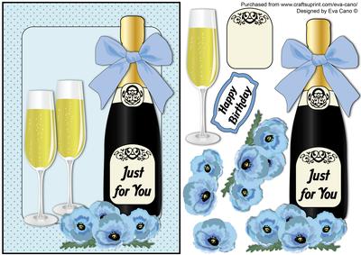 Blue Poppies & Bubbly