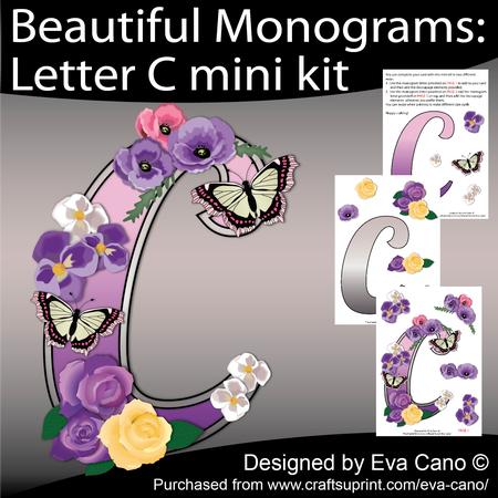 Beautiful Monograms: Letter C Mini Kit