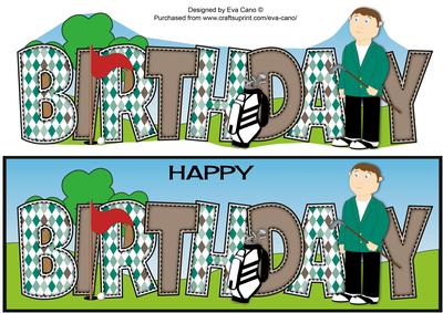 Golf Champion Birthday Large Dl