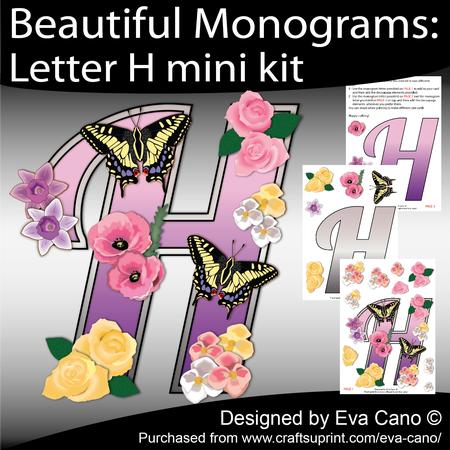 Beautiful Monograms: Letter H Mini Kit