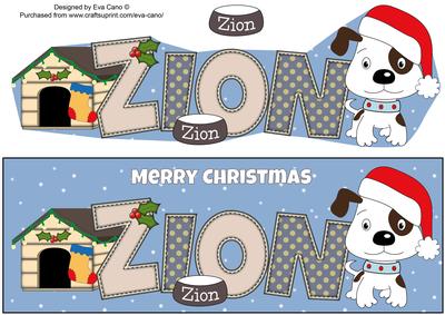 Patch the Dog Christmas Zion Large Dl