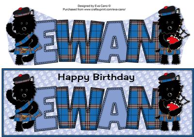 Bagpiper & Highland Fling Jazz Dog Ewan Large Dl