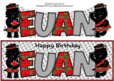Bagpiper & Highland Fling Jazz Dog Euan Large Dl