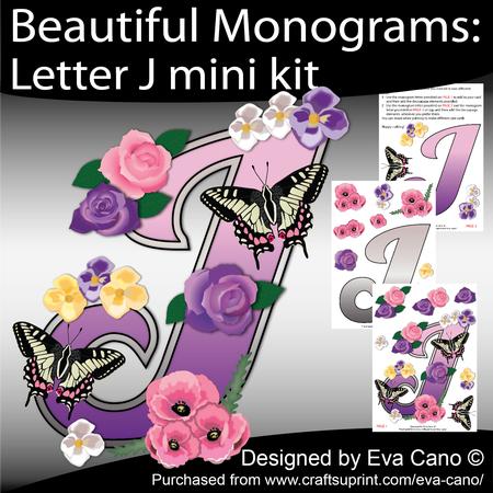 Beautiful Monograms: Letter J Mini Kit