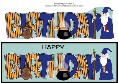 Wizard Birthday Large Dl
