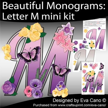Beautiful Monograms: Letter m Mini Kit