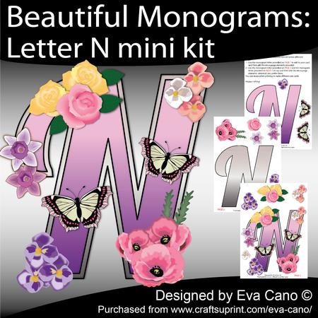 Beautiful Monograms: Letter N Mini Kit