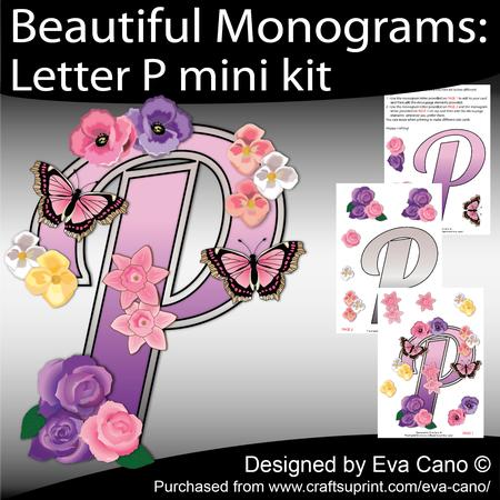 Beautiful Monograms: Letter P Mini Kit