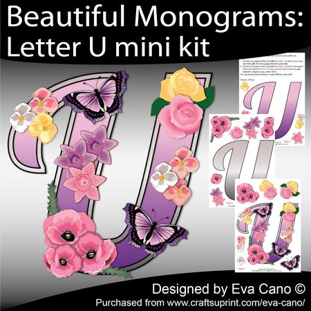 Beautiful Monograms: Letter U Mini Kit