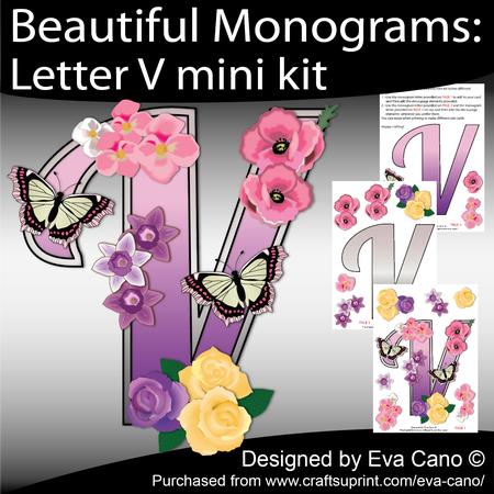 Beautiful Monograms: Letter V Mini Kit