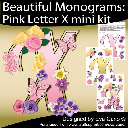 Beautiful Monograms: Pink Letter x Mini Kit