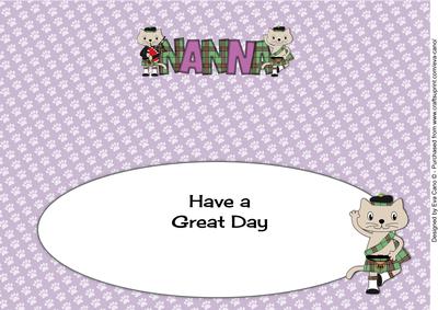 Bagpiper & Highland Fling Max Cat Nanna Large Dl Insert