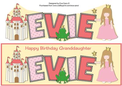 Little Princess Evie Granddaughter Large Dl