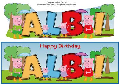 Pinkie Pigs Day Out Albi Large Dl