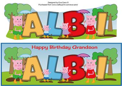 Pinkie Pigs Day Out Albi Grandson Large Dl