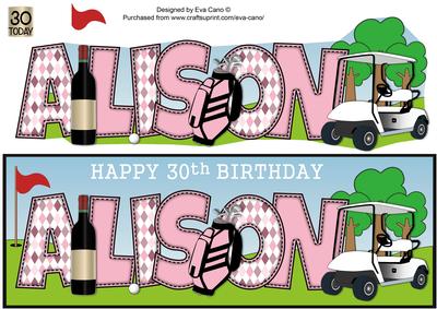 Golf Alison 30th Large Dl