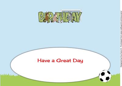 Donkeys Playing Football Birthday Large Dl Insert