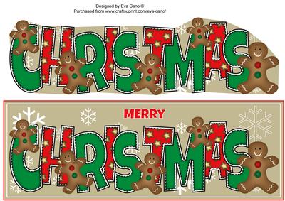Gingerbread Men Christmas Large Dl