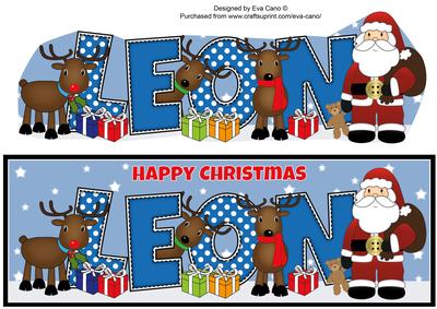 Santa and His Reindeers Leon Large Dl