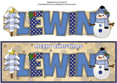 Cute Snowman Lewin Large Dl