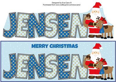 Santa with Rudolf Jensen Large Dl