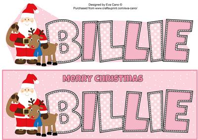 Santa with Rudolf Billie Large Dl