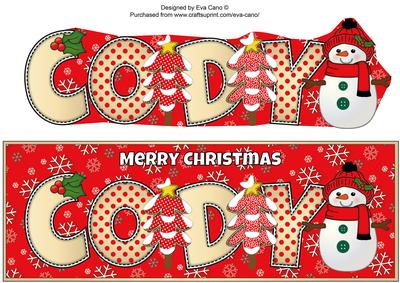 Cute Snowman Cody Large Dl