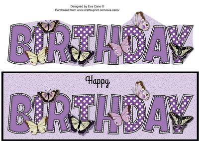 Butterflies Birthday Large Dl 2