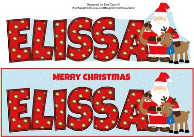 Santa with Rudolf Elissa Large Dl