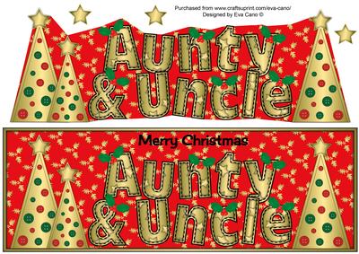Buttons Christmas Trees Aunty & Uncle Large Dl